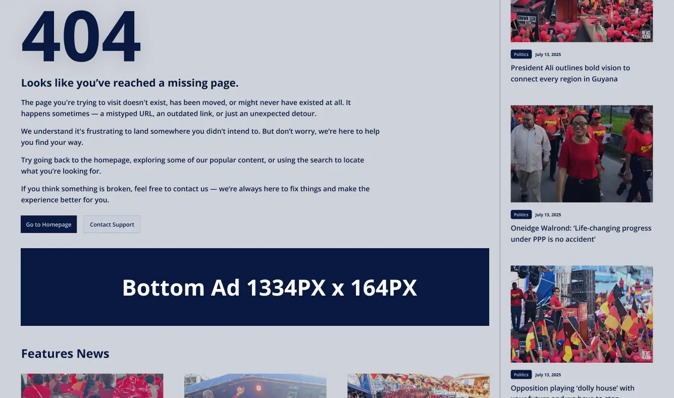 404 Page - Bottom Ad (1334px W × 164px H)
