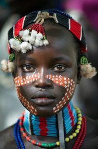 Young girl from the Hamer tribe