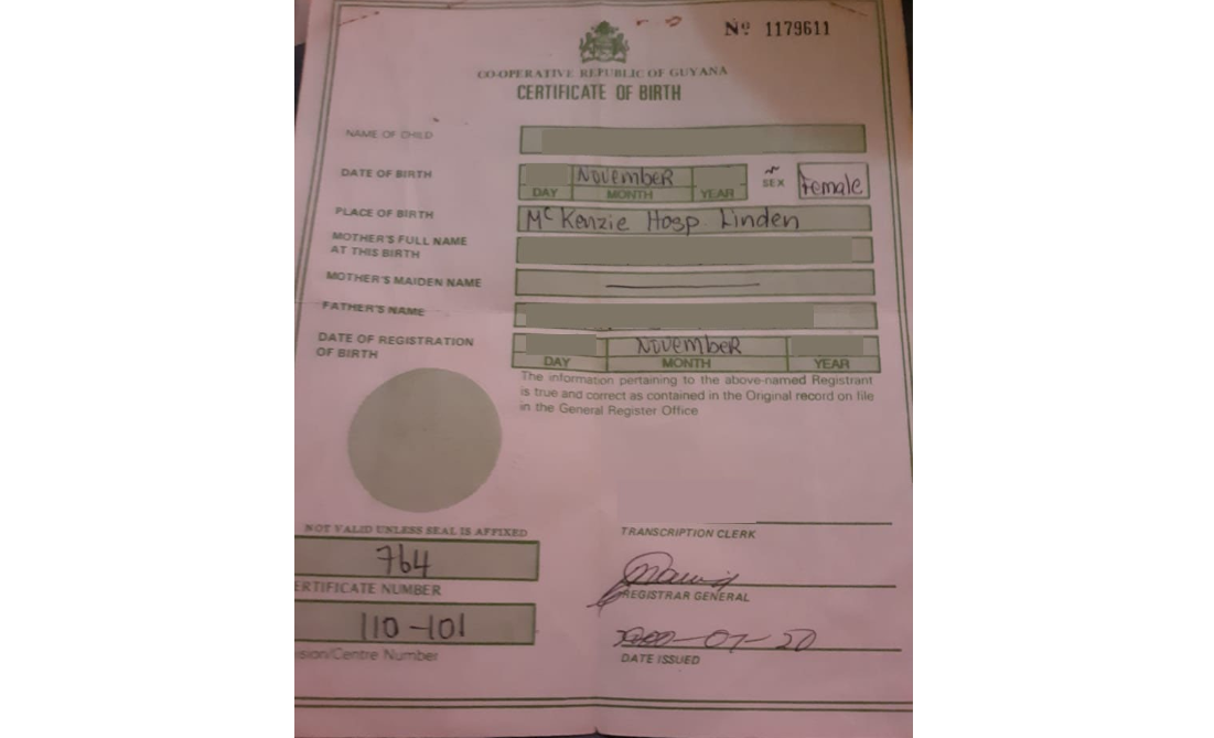 Guyana Birth Certificate Application Form Download Printable Pdf Templateroller Kulturaupice