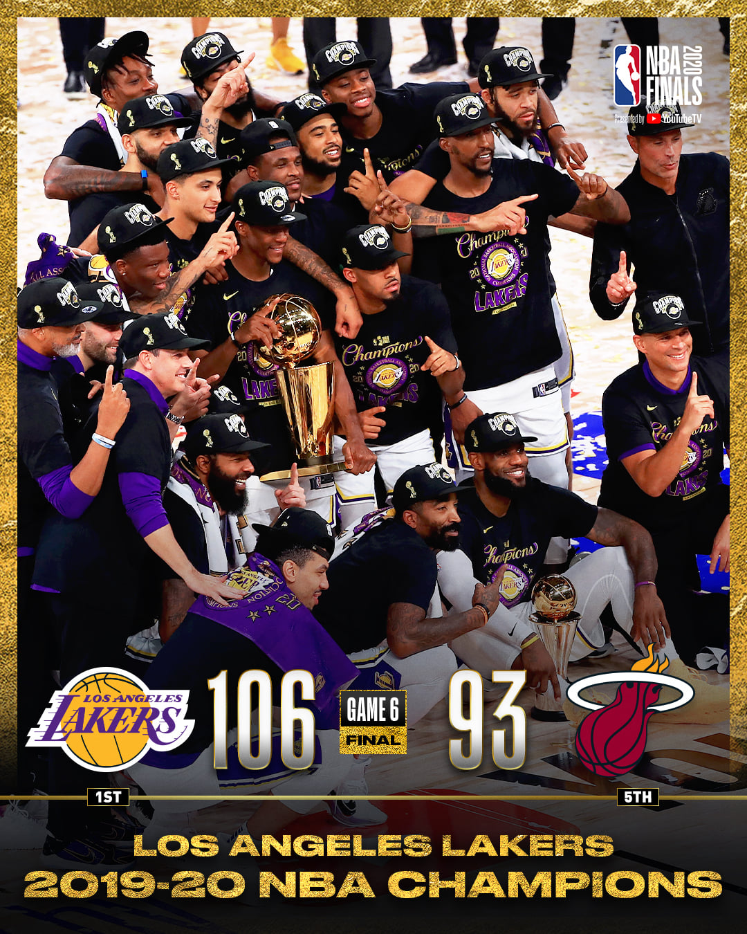 NBA Finals Lakers land 17th title after 10693 win in Game Six News