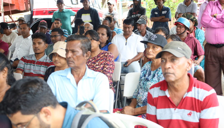 A section of the farmers who attended the meeting at Bushlot, WCB