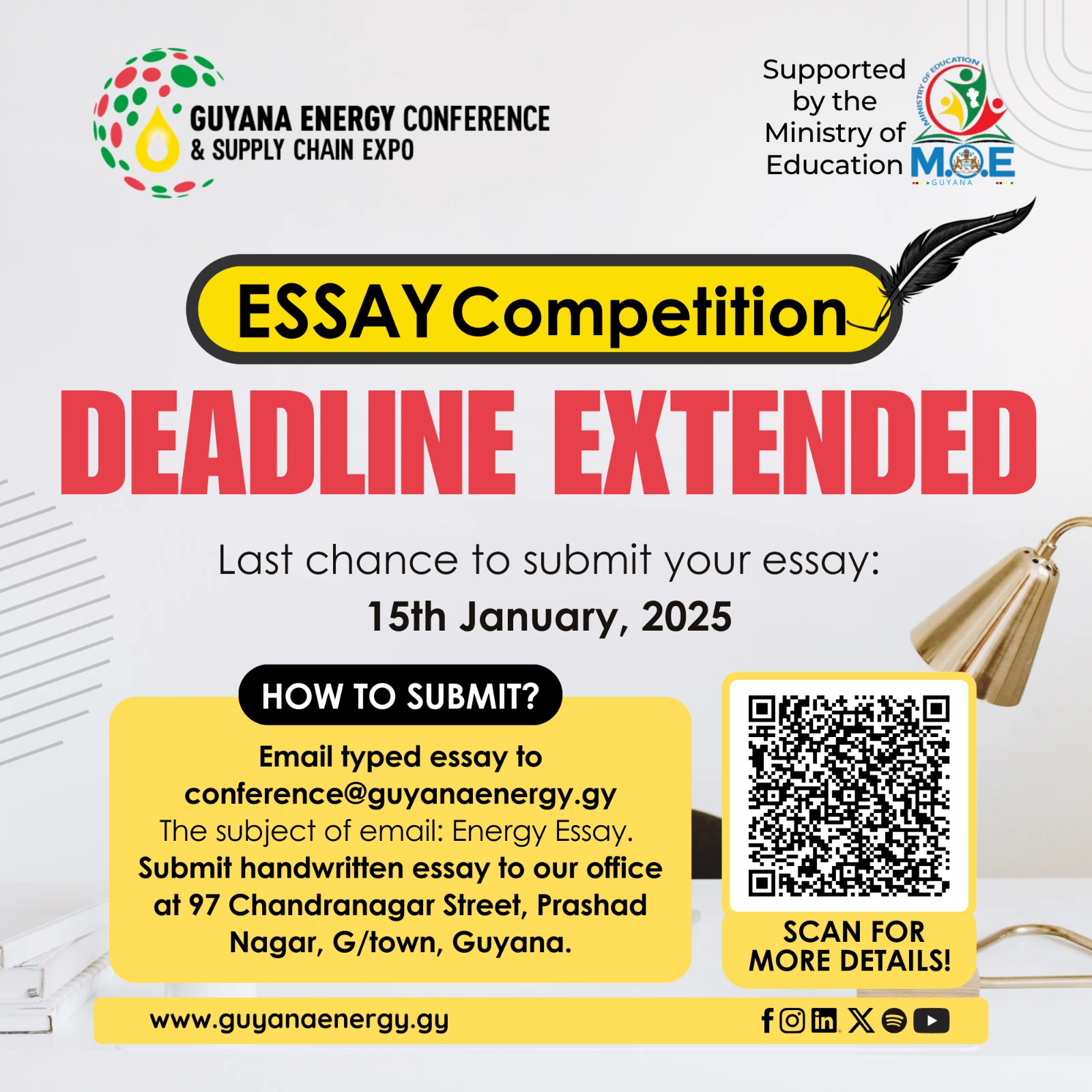 Guyana Energy Conference extends Essay Competition deadline to January 15 