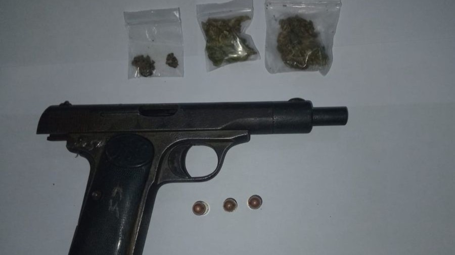 Firearm, ammo & ganja found at Corentyne