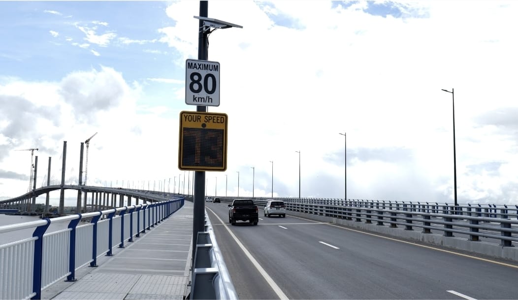 Speed cameras, radar signs live on Bharrat Jagdeo Demerara River Bridge from this weekend 