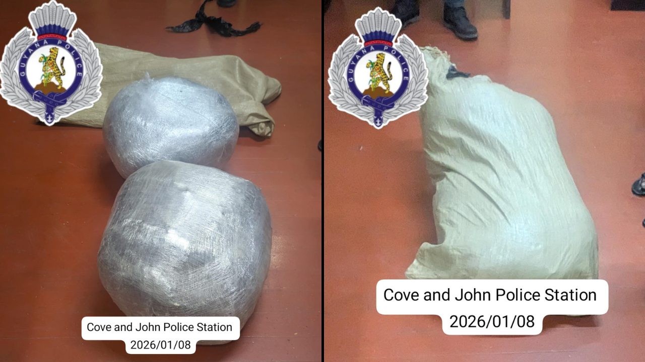 Two men arrested after nearly 50 pounds of ganja found in car