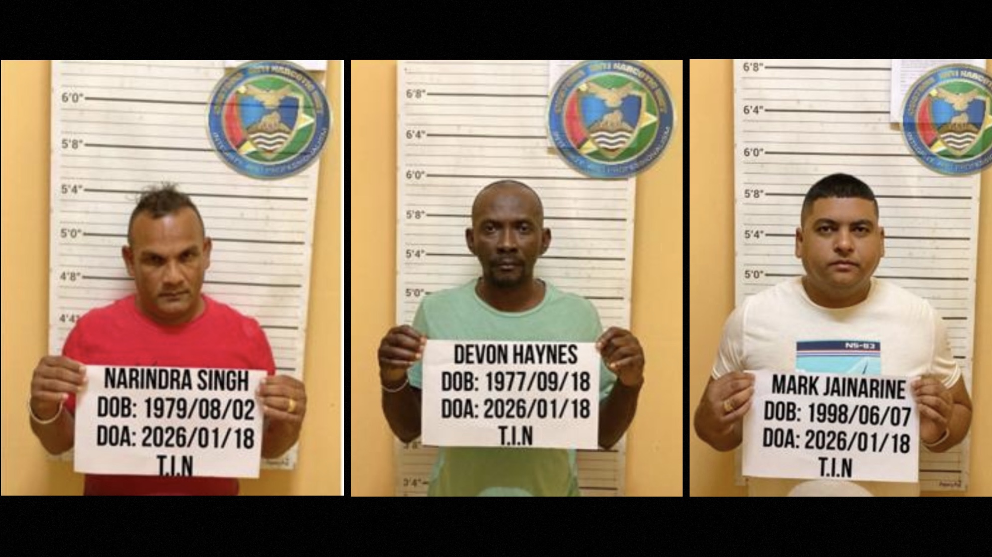 Three charged for trafficking over 150 pounds of cocaine