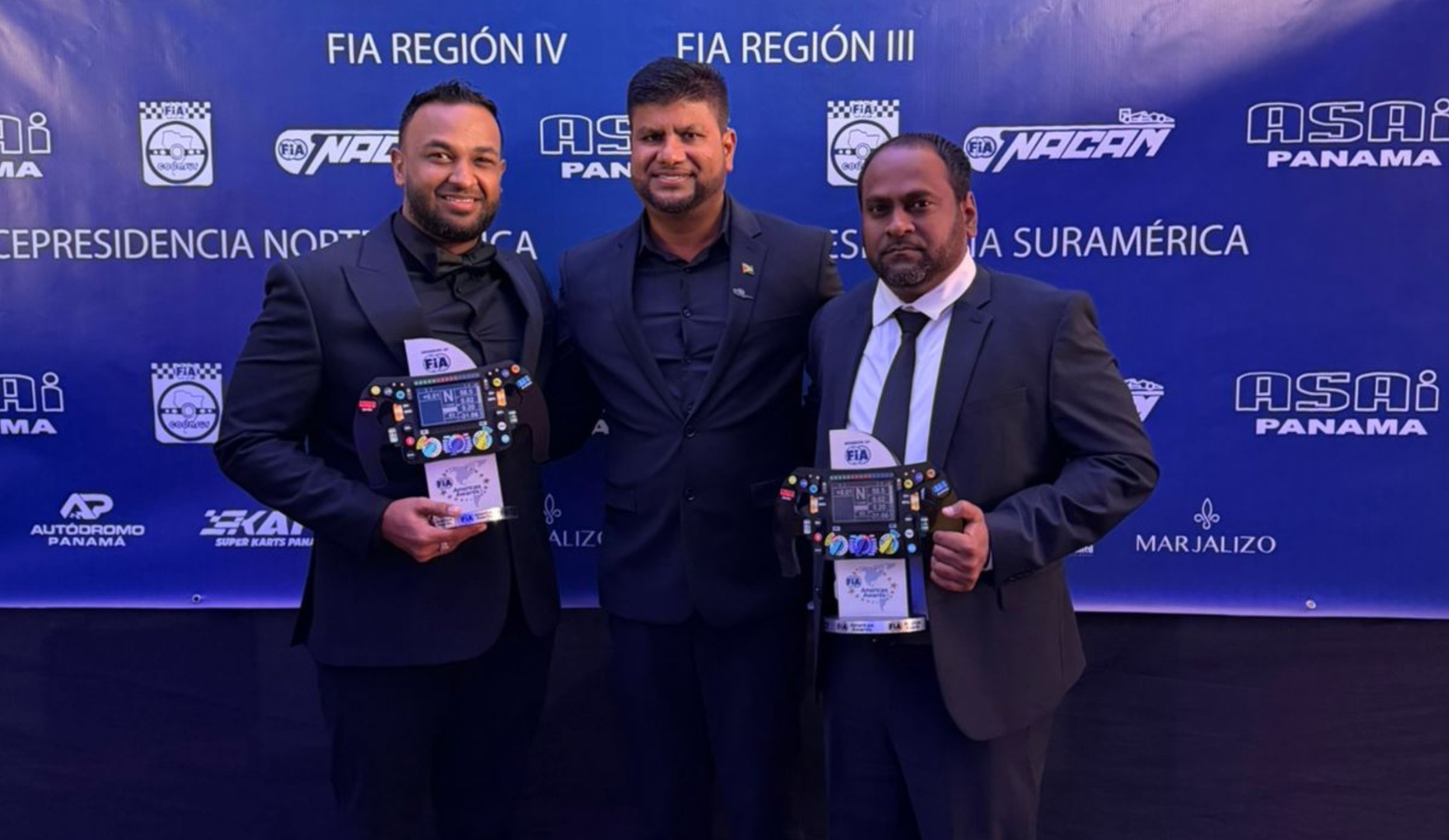 Guyana’s Shan Seejatan and Anand Ramchand receive FIA Driver-of-the-Year awards