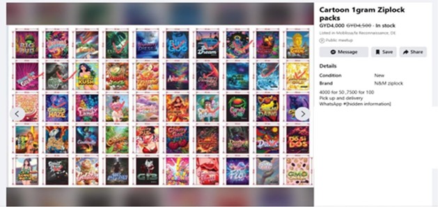 CANU flags cartoon-themed illicit drugs on sale