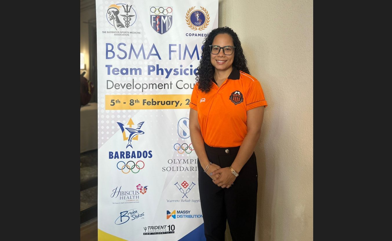 Slingerz FC physio Jana Edghill attending development course in Barbados